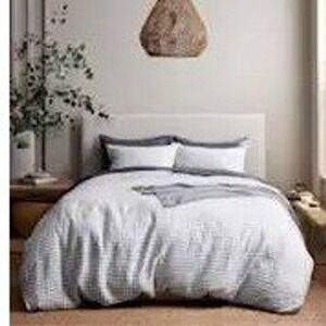 Quince European Linen Gingham Duvet Cover Blue Fog Twin New With Tags